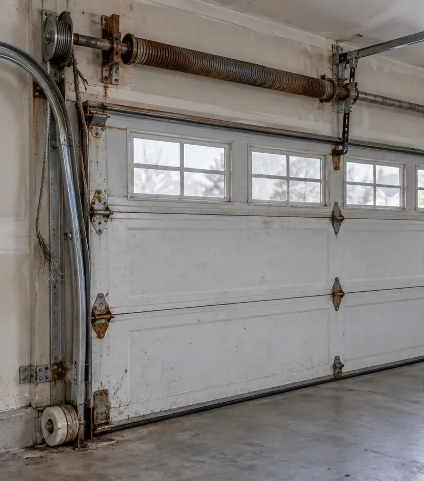 Before garage door parts replacement in Galveston TX